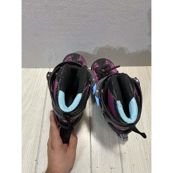 Girls Schwinn Adjustable Fit Switcher 2 in 1 Inline/Quad Skates Sizes 5-8 Pink - Picture 12 of 14